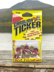 Rigging setup: Top Brass Carolina Tickers on a Carolina/Texas rig with beads