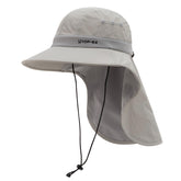 TOP-EX cooling sun hat front view shows broad sun protection