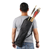 TOPARCHERY Archery back canvas arrow quiver hip-mount for quick access during practice