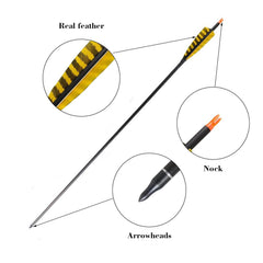 TOPARCHERY carbon arrow spine 400 specs shown for consistent performance