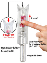 TOPARCHERY lighted nocks installation steps for crossbow bolts.