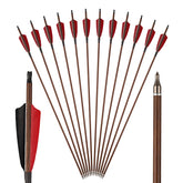 Toparchery premium 30-inch carbon hunting arrows with wood pattern for durable practice