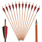 TOPARCHERY premium 30in carbon arrow with brown shaft for durable practice and hunting.