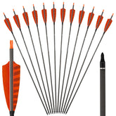 Toparchery premium 31-inch arrows with orange black feathers for stable practice flight