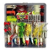 180-piece Topconcept freshwater lure kit in two-layer tackle box