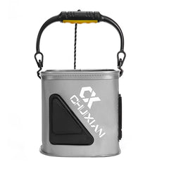 TopHomer Foldable Fish Bait Bucket foldable design saves space on trips.