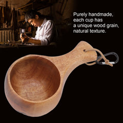 TOPINCN acacia wood coffee mug with food-grade finish.