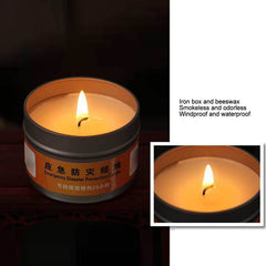 TOPINCN survival candle with cotton wick for brighter outdoor camping light.