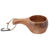 TOPINCN wooden cup with Nordic portable design, ideal for camping beverages.
