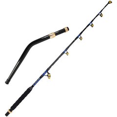 Topline Tackle BlueSpear 6'6 Bent Rod handle shows a comfortable grip for wet saltwater casting.