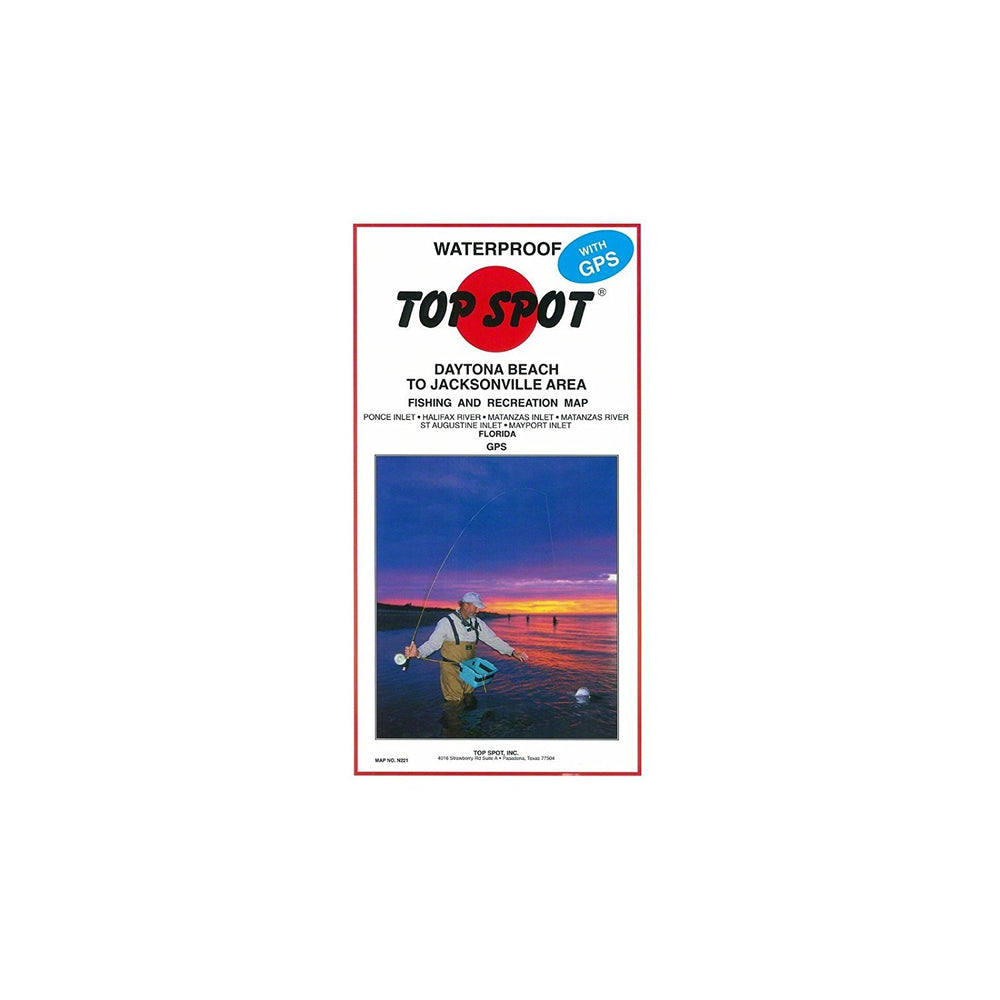 Topspot fishing map cover image highlights hot spots and GPS coordinates for planning trips.