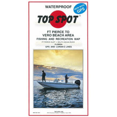 Topspot Map N216 Ft Pierce Vero BC front view, compact map for hiking and travel.