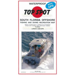 Topspot N210 map cover highlighting offshore Florida fishing zones for easy planning