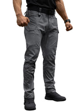 TOPTACPRO tactical pants Wolf Gray front view highlighting durable ripstop fabric for outdoor performance.