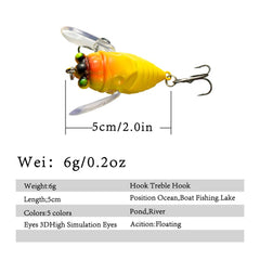 Floating wobble lure 6.0g / 5cm in color option 1