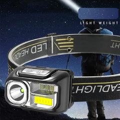 Topyond headlamp's compact design stays comfortable during long outings.