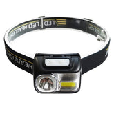 Topyond headlamp with wide beam range lights trails at night.