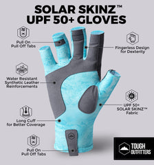 Sun protection UPF 50+ label on glove