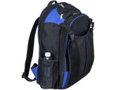 Tough1 Backpack Royal Blue front view highlights spacious main compartment for clothes and gear.