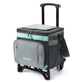 TOURIT 50-Can Collapsible Rolling Cooler front compartment for quick access at picnics.