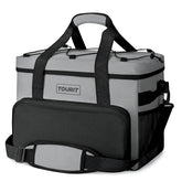TOURIT cooler bag open-lid interior shows roomy capacity for quick meal prep on picnics