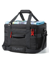TOURIT insulated collapsible cooler bag open top enables quick access to drinks.
