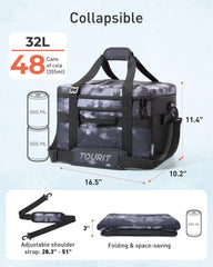 TOURIT leak-proof inner lining keeps contents dry and easy to wipe clean.