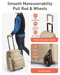 Tourit rolling cooler backpack with extended handle ready for quick outdoor trips