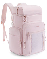 TOURIT waterproof cooler backpack pink front view shows leakproof design for beach trips