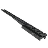 TPO 24-slot rail riser mount closeup showing precision machining for secure optic mounting