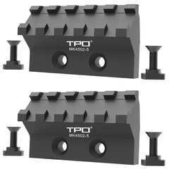TPO 45-degree offset rail mount for M-LOK enables rapid light or optic placement.