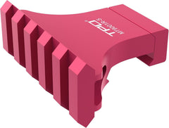 TPO offset rail mount with red 4-slot configuration for flexible accessory placement.