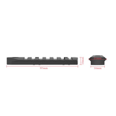TPO Mlok-compatible rail for quick M-LOK attachment.