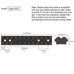 TPO Ruger 10/22 rail mount attached on rifle for quick, secure accessory swapping.