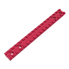 TPO Savage Axis red rail mount top view, shows 21mm compatibility with accessories.
