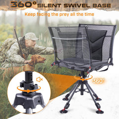 TR 360-degree swivel chair seat detail emphasizing padded comfort