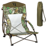 TR low camping chair steel frame for rugged outdoor durability.