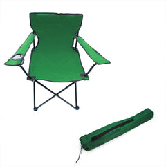 Trademark Innovations folding outdoor chair open for beach or campsite seating.