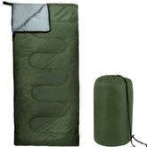 Trail maker Envelope sleeping bag flat lay showing rugged rip-resistant fabric for all-season use