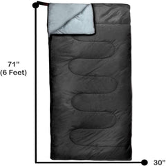 Trail maker Envelope sleeping bag windproof zipper closeup for all-season use