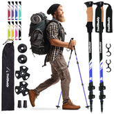 TrailBuddy Trekking Poles collapsible in a backpack for quick travel