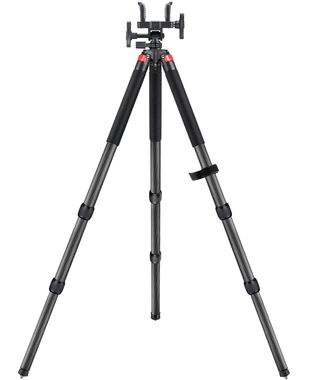 Trakiom carbon fiber tripod frame provides sturdy outdoor support for cameras.