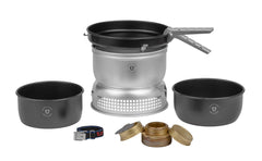 Trangia 25-5 brass spirit burner heats reliably for camp cooking