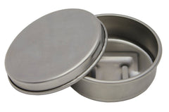 Trangia aluminum gel burner with lid for safe, efficient gel or solid fuel cooking.