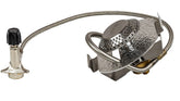 Trangia GB74 gas burner installed in the lower windshield for efficient trail cooking.