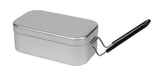 Trangia mess tin with lid and handle, ideal for compact camping meals.
