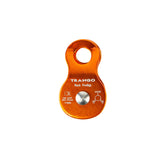 TRANGO Alpine Pulley orange side view for alpine routes; lightweight and portable.