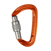 TRANGO Superfly EVO carabiner in orange with smooth clip action for climbing routes.