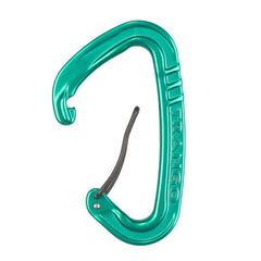 TRANGO Vector carabiner in green shows raised ridges on the spine for superior grip.