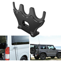 Magnetic fishing rod car stand mounted on a vehicle door